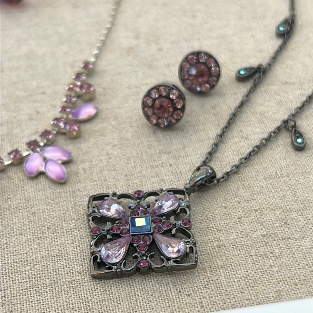 Elegant Purple and Silver Jewelry Set - Picture 6 of 12